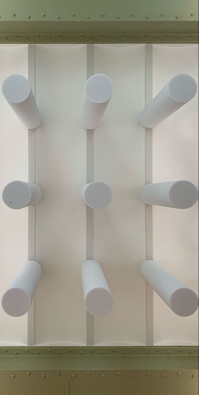Allcylinder akoestische cilinders in ontvangsthal van DUWO.